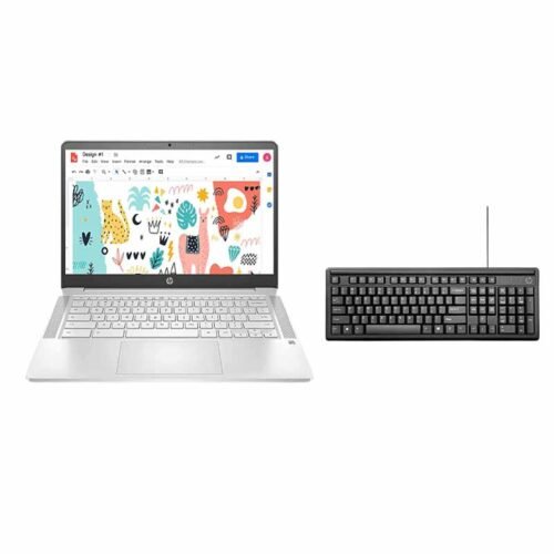 HP Chromebook (4GB RAM/256GB SSD) na0003TU + Keyboard