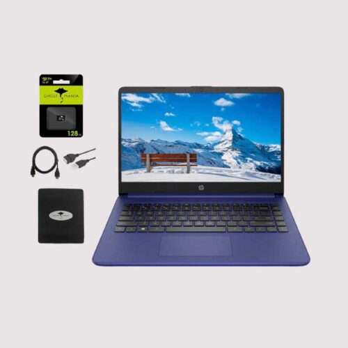 HP 14 Intel Celeron N4020 (4GB/64GB eMMC) 1 Year MSO 128GB Memory
